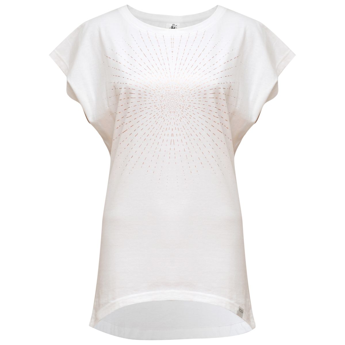 Yoga-T-Shirt "Batwing sunray" - white copper white