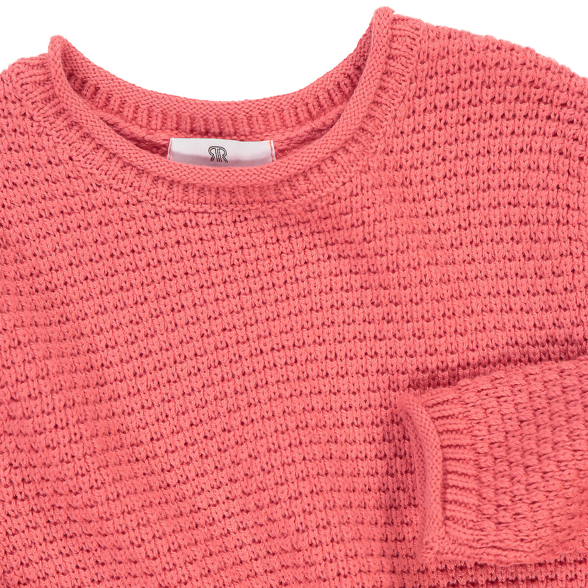 Пуловер LA REDOUTE COLLECTIONS С круглым вырезом из плотного трикотажа 3-12 лет 4 года - 102 см розовый, размер 4 года - 102 см - фото 4