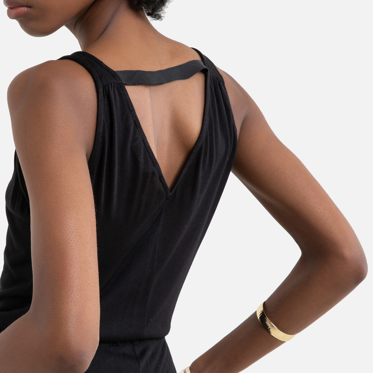Платье LaRedoute Длинное без рукавов круглый вырез XL черный, размер XL - фото 2