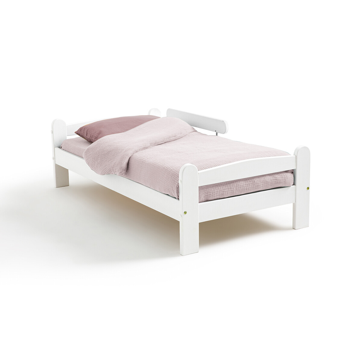 Кровать Детская из массива сосны с кроватным основанием Loan 70 x 140 см белый