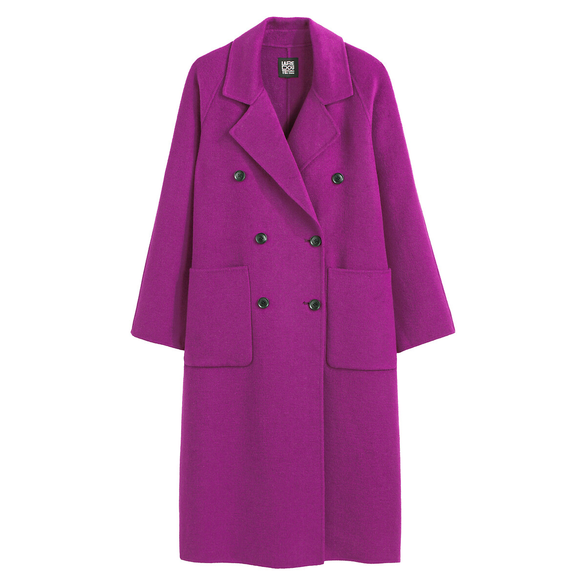Пальто Signature шерстяной драп 52 (FR) - 58 (RUS) фиолетовый пальто длинное прямое в клетку 52 fr 58 rus синий