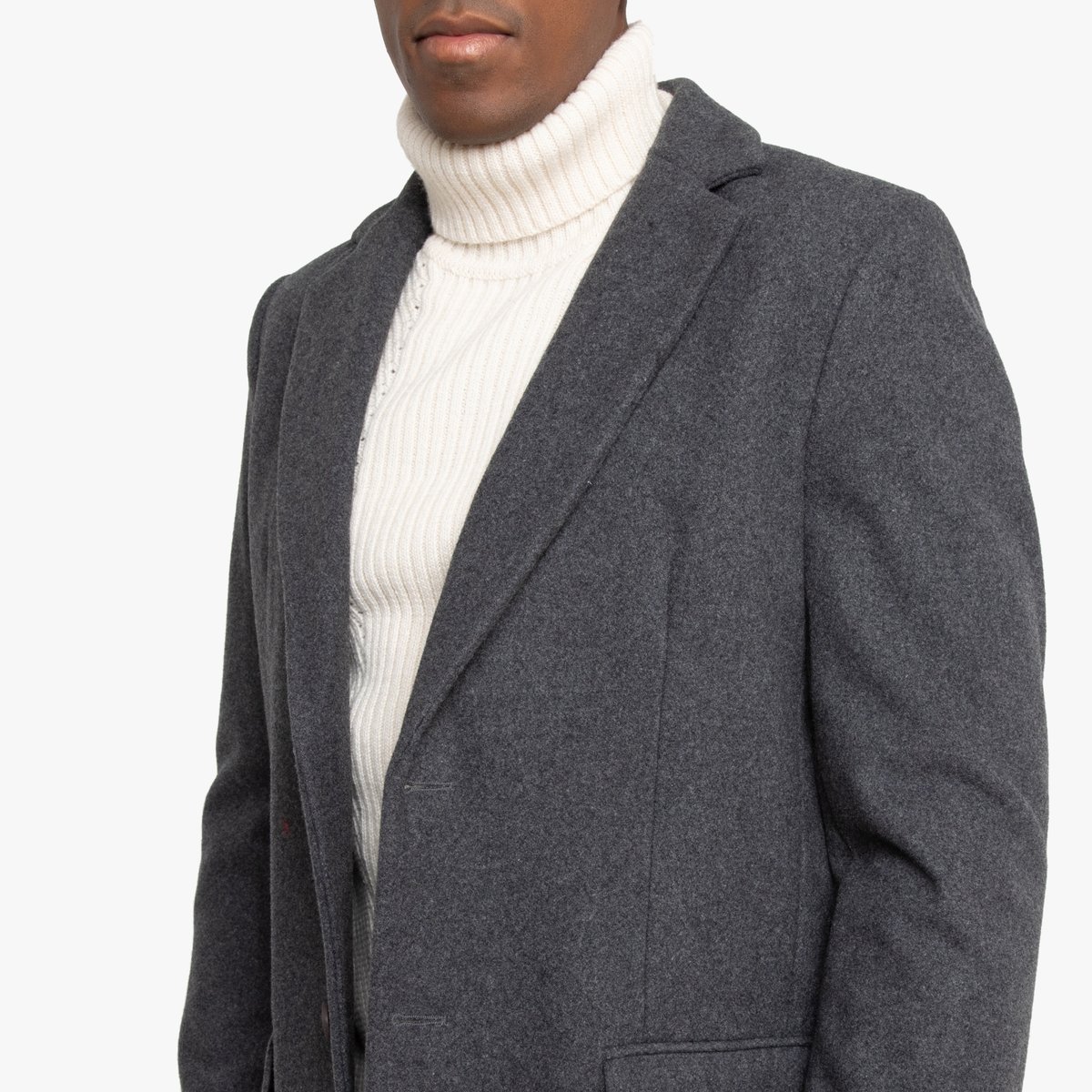 Пальто La Redoute Из шерстяного драпа Marc XL серый, размер XL - фото 4