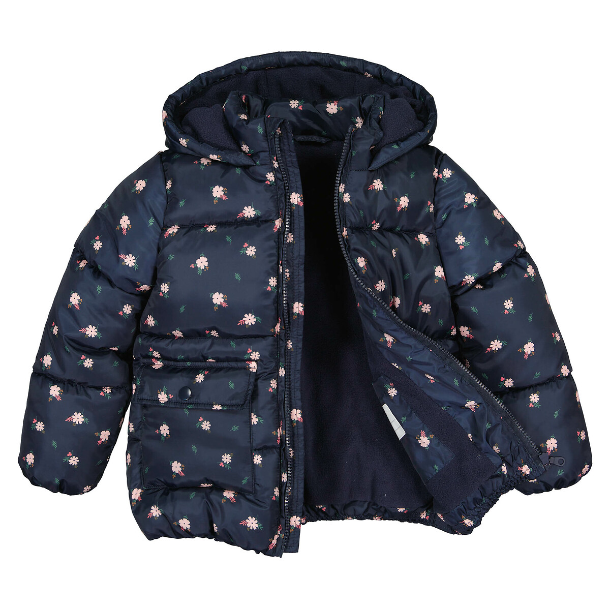 Куртка Стеганая с капюшоном с цветочным принтом 5 лет - 108 см синий LaRedoute, размер 5 лет - 108 см - фото 5