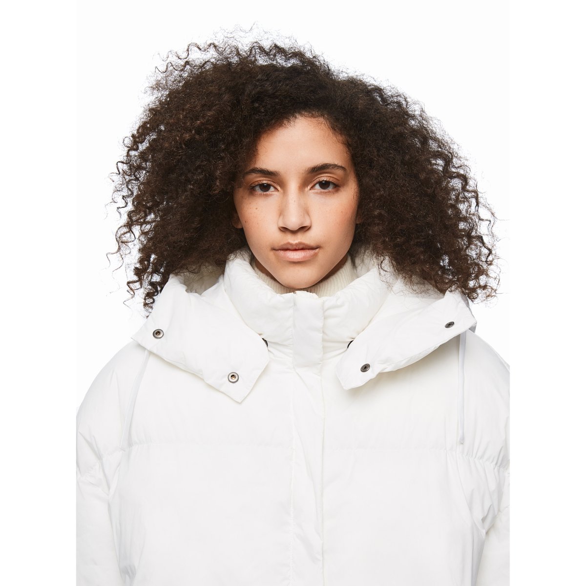 Куртка LaRedoute Стеганая на молнии с воротником-стойка M белый, размер M - фото 4