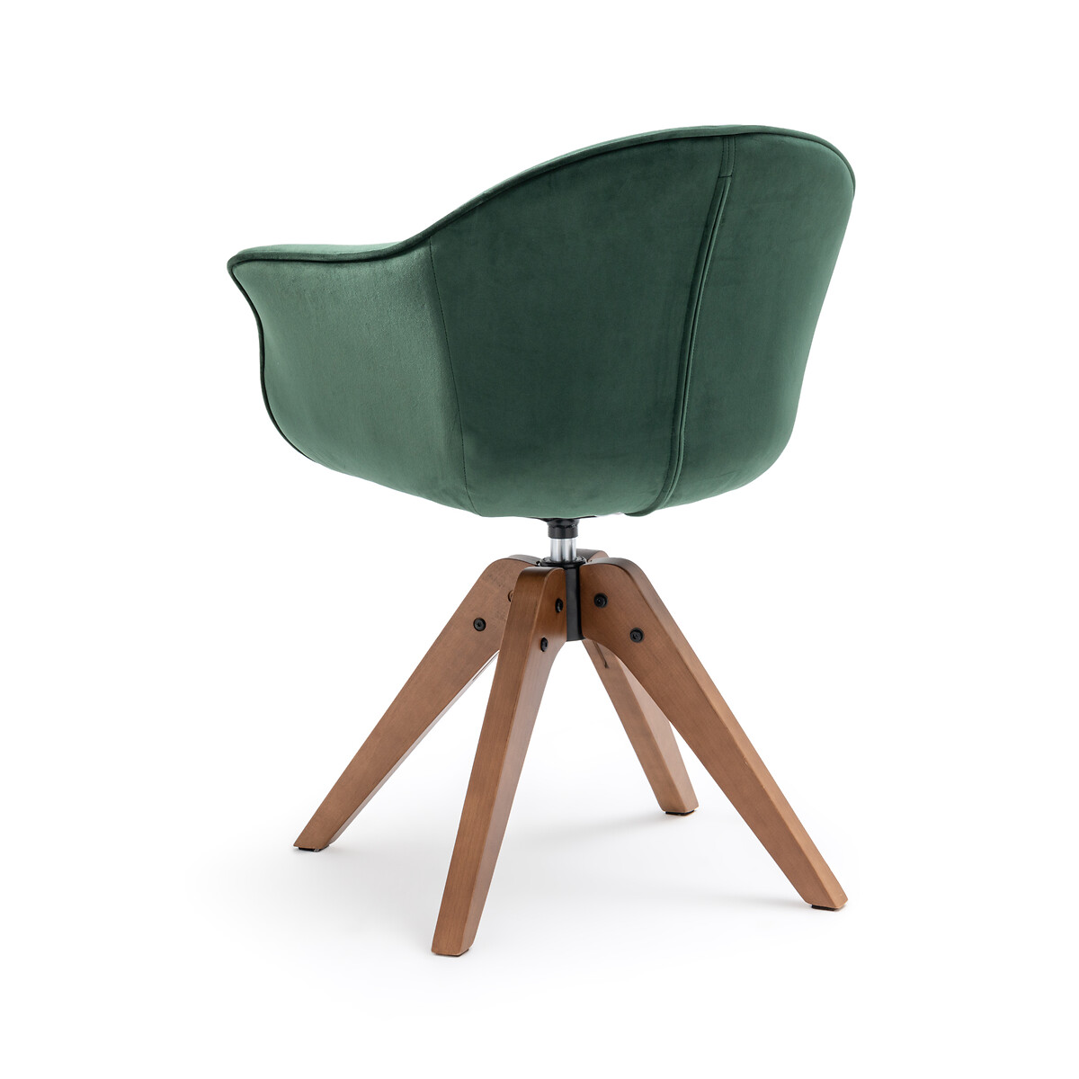 Кресло LA REDOUTE INTERIEURS Офисное вращающееся из велюра Dalqui единый размер зеленый - фото 3