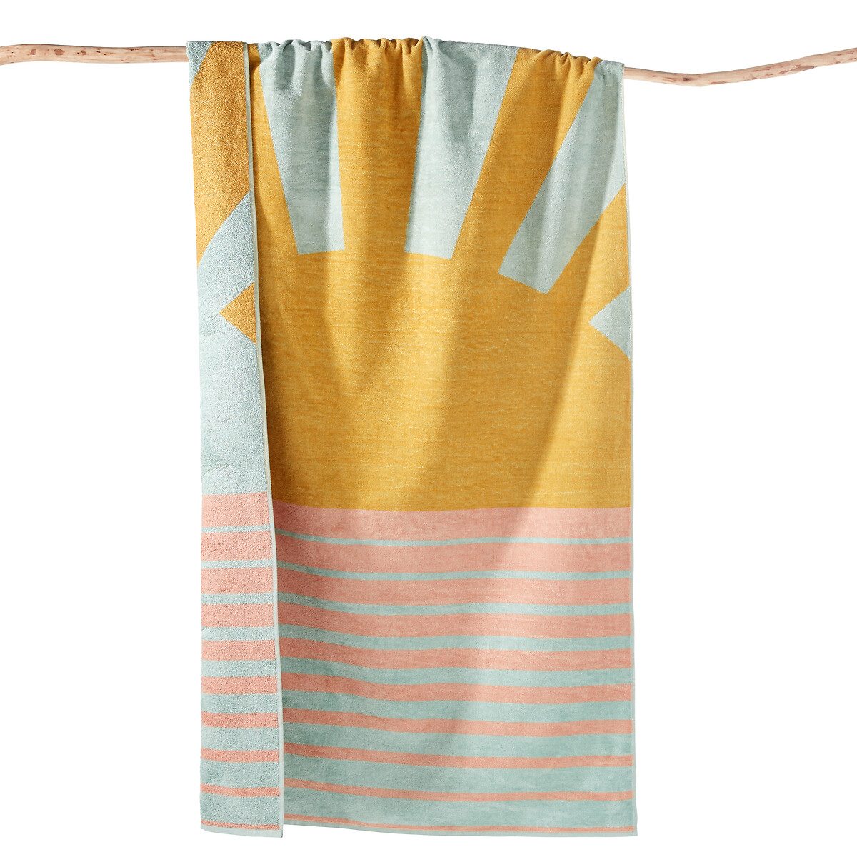 Полотенце Пляжное из велюровой махровой ткани 420г Listrado 90 x 175 cm разноцветный
