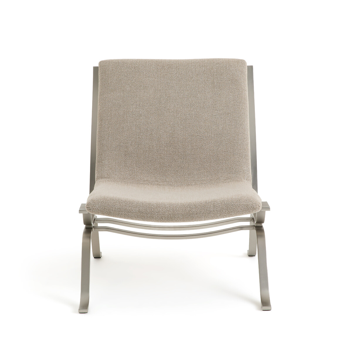 Кресло Плетеное из ткани меланж и металла Pawel единый размер бежевый LaRedoute - фото 2