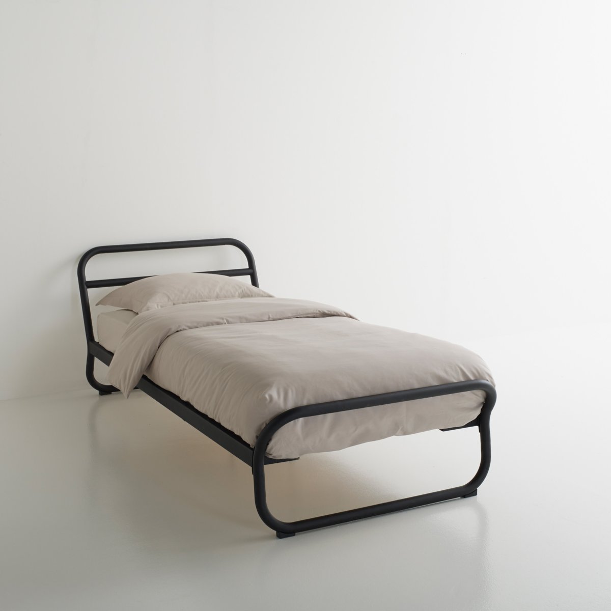 Кровать La Redoute Металлическая  или -сп Janik 90 x 190 см черный, размер 90 x 190 см - фото 1
