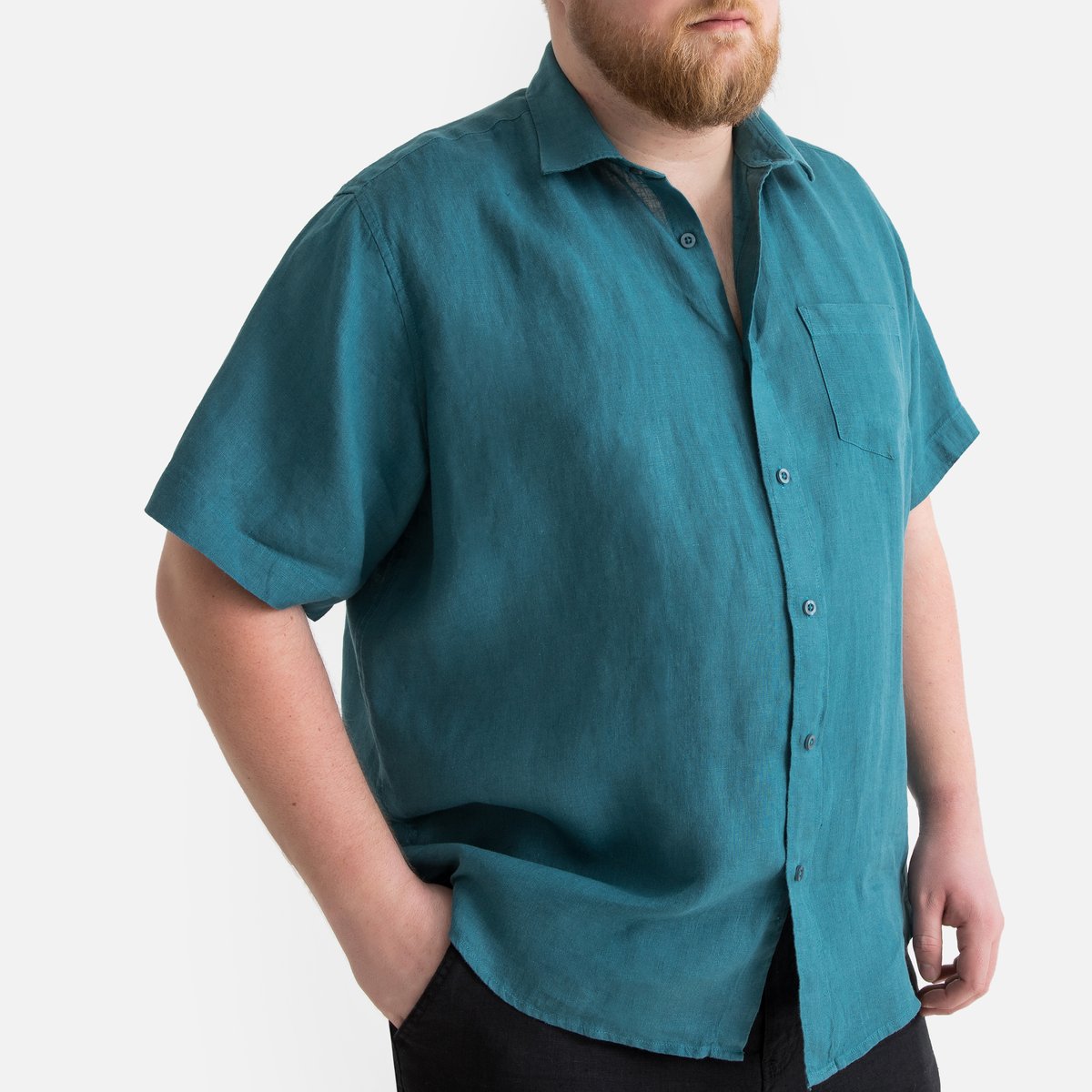 

Рубашка La Redoute, Синий, Из льна 45/46 синий
