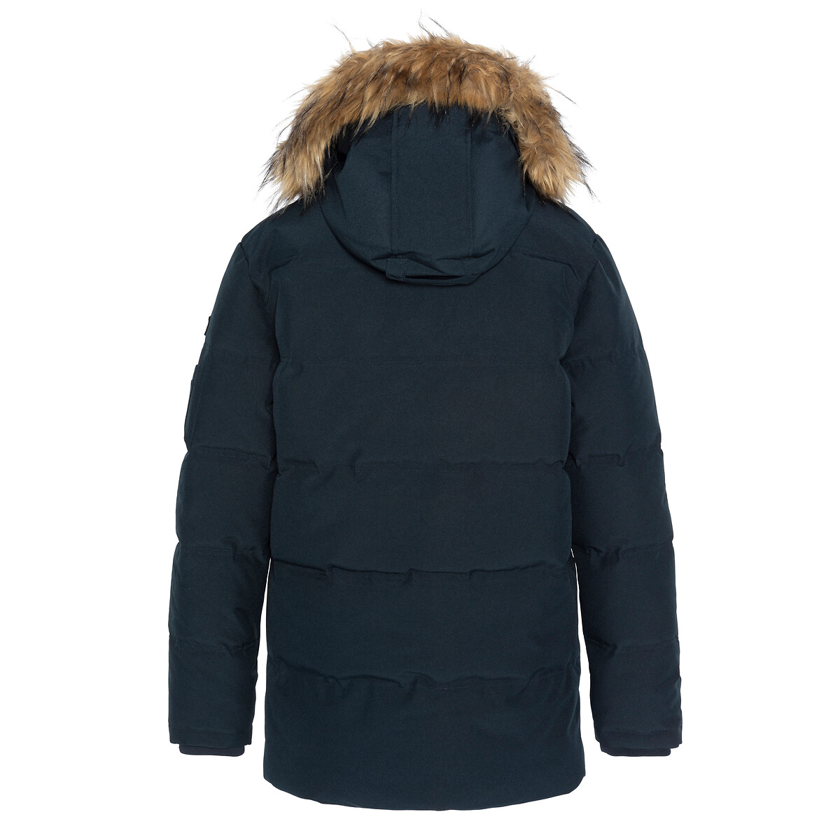Куртка стеганая средней длины с пришитым капюшоном зимняя  XL синий LaRedoute, размер XL - фото 4