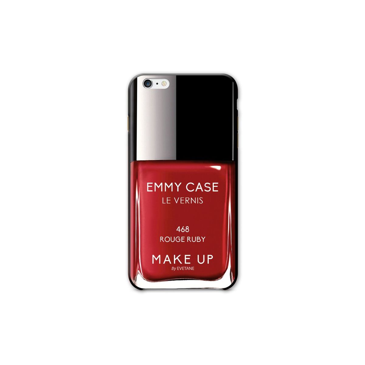 Coque iPhone 6 Plus / 6S Plus rigide transparente, Vernis Rouge, Evetane®