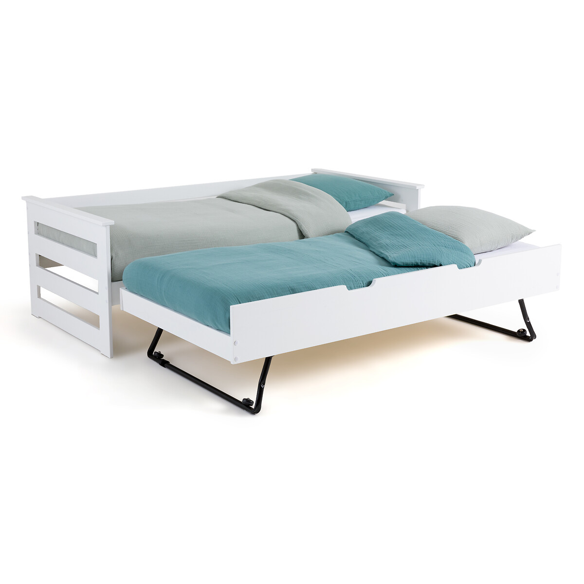 Кровать LaRedoute Двухъярусная из сосны ELLIS 90 x 190 см белый, размер 90 x 190 см - фото 3