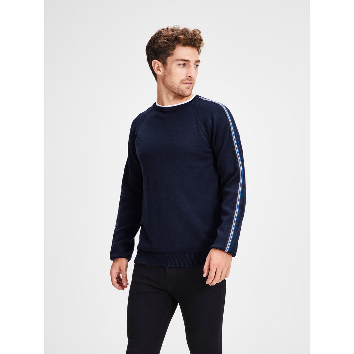 Pull en maille Bande latérale