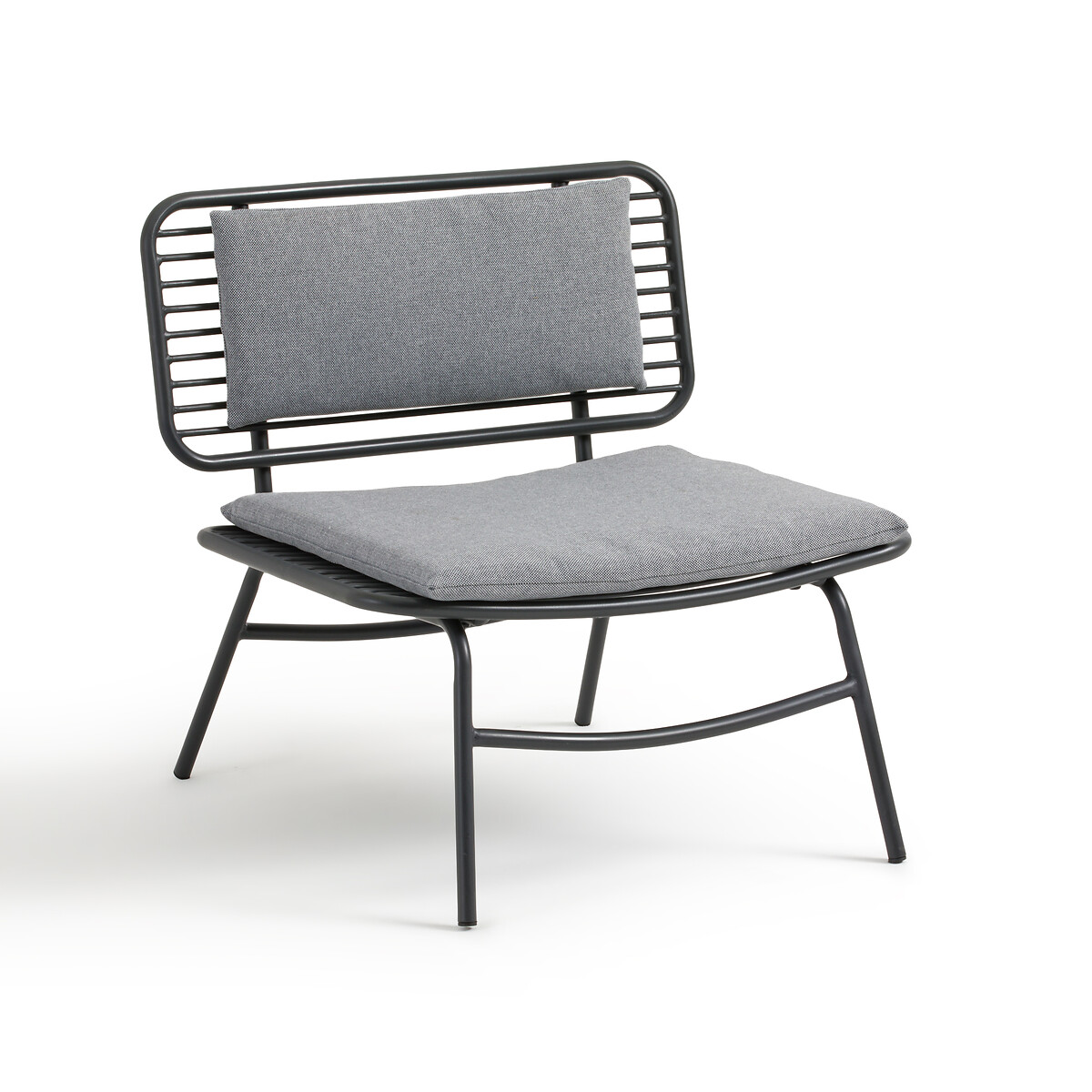 Кресло Низкое для сада из металла Roric единый размер серый