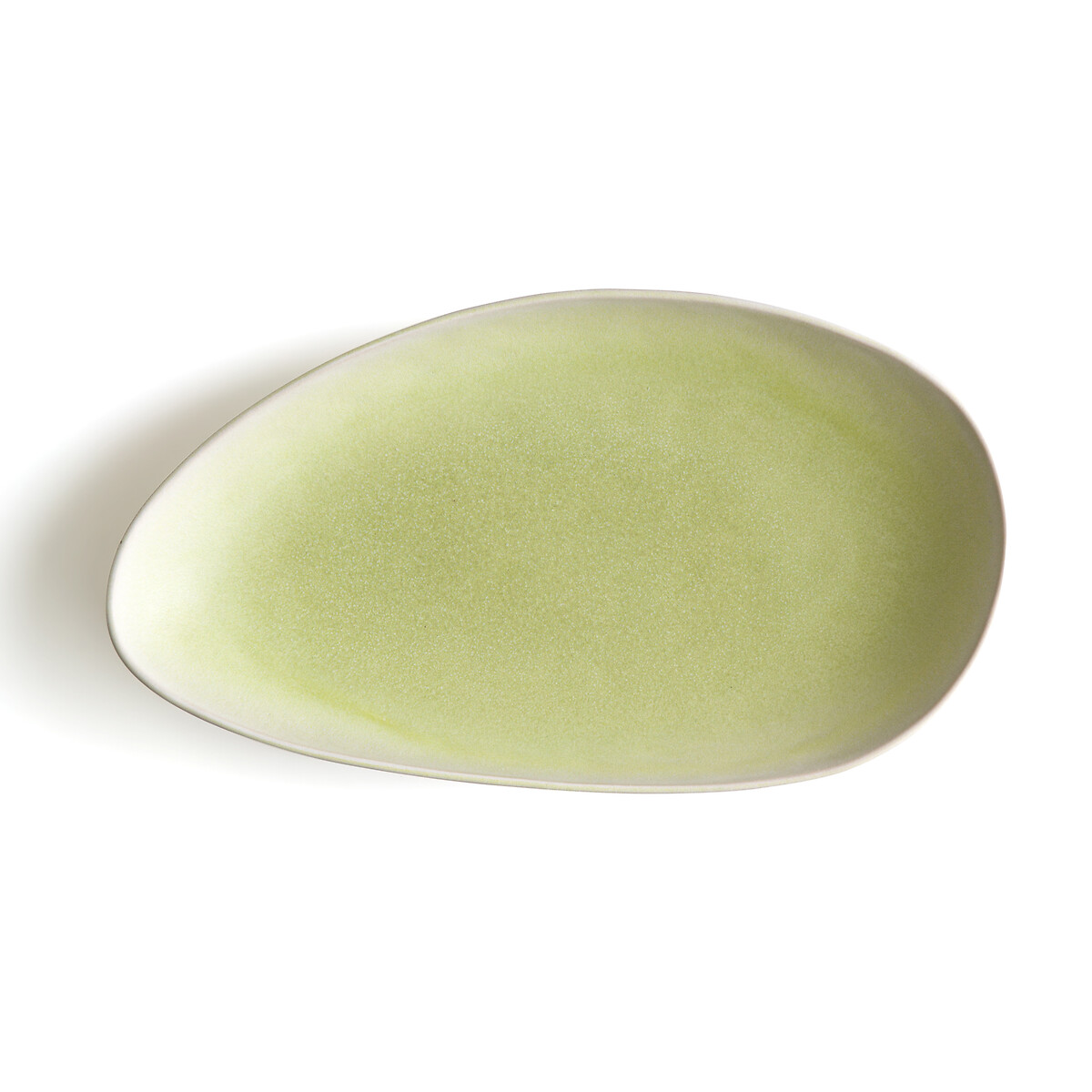 Блюдо Овальное вытянутое из матовой керамики Obulus единый размер зеленый