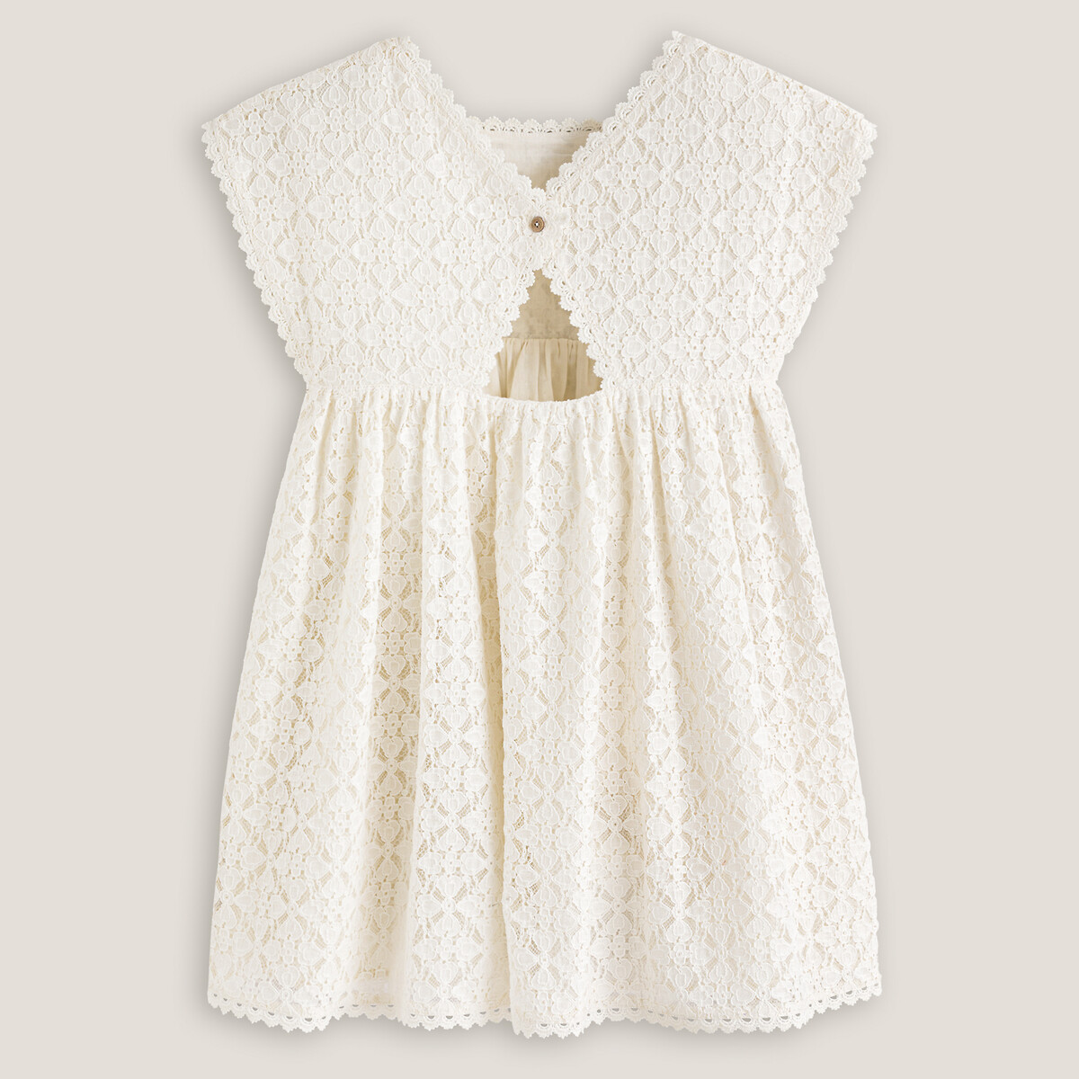 Платье LOUISE MISHA X LA REDOUTE COLLECTIONS С короткими рукавами с кружевами 3-14 лет 4 года - 102 см бежевый, размер 4 года - 102 см - фото 3