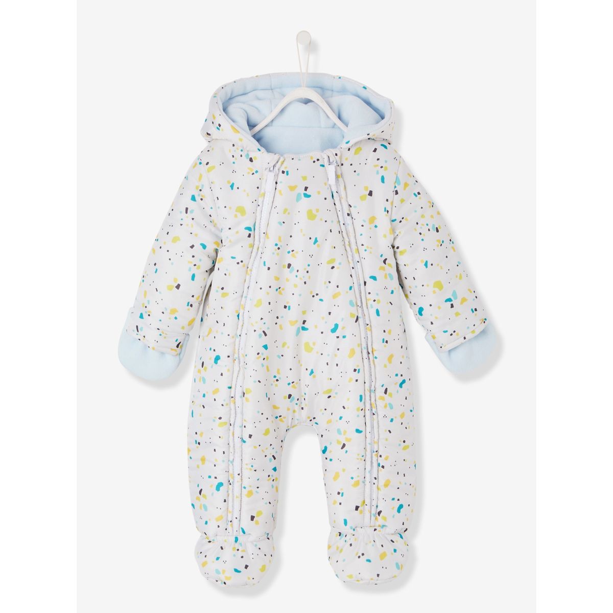 Combinaison - pilote bébé imprimée doublée et ouatinée