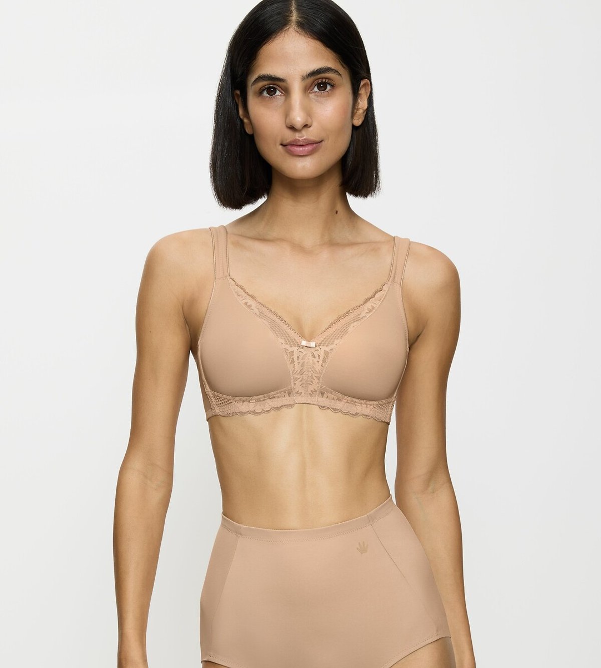 Бюстгальтер без косточек Modern Lace Cotton 95 C (FR) - 80 C (RUS) бежевый