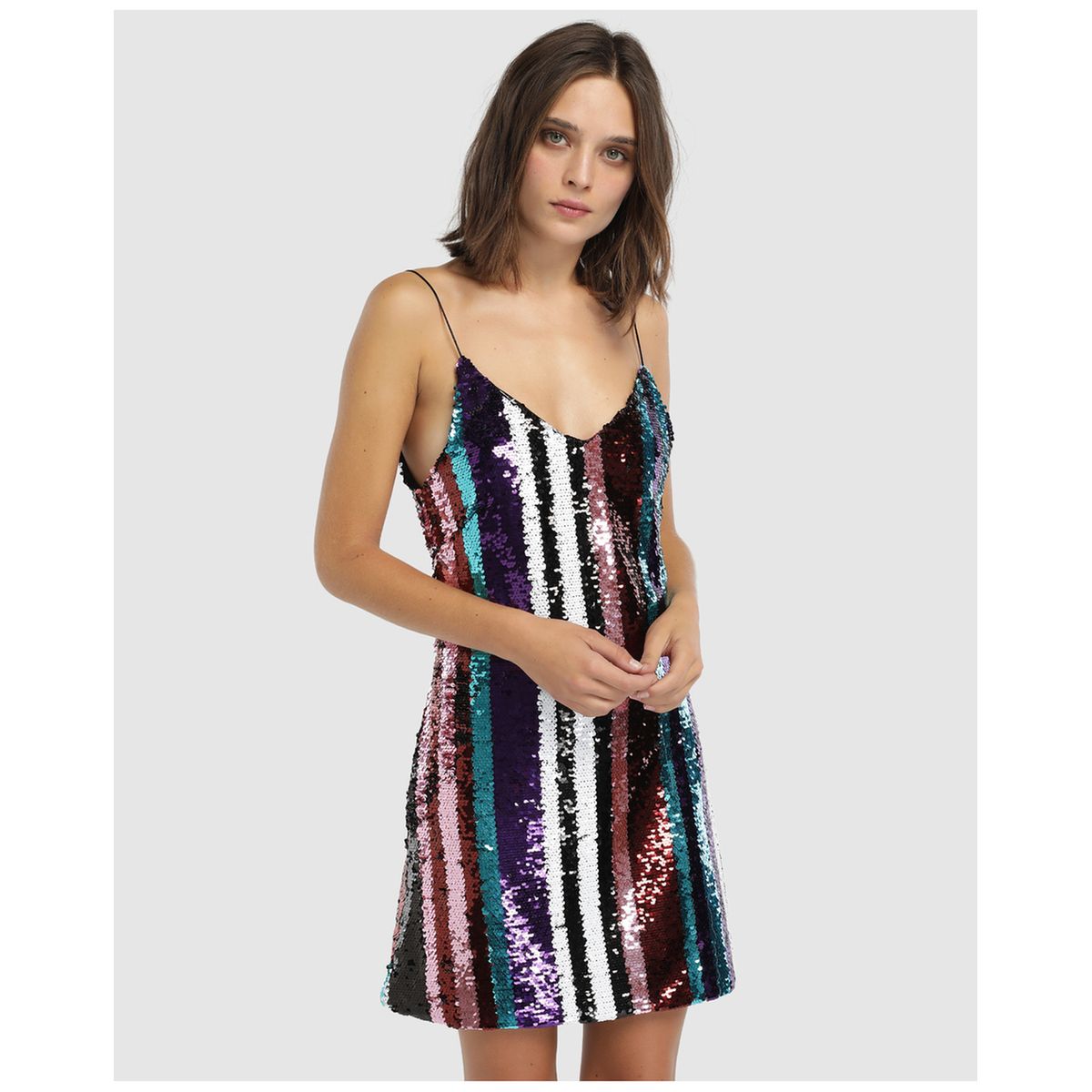 Robe courte à paillettes