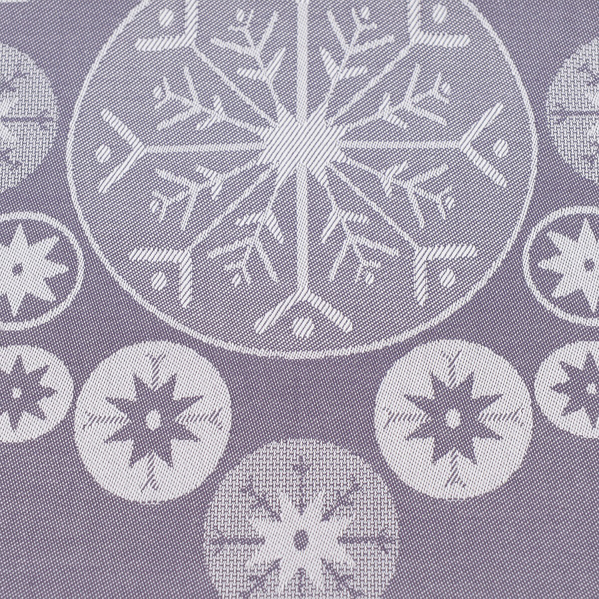 Дорожка из хлопка фиолетово-серого цвета с рисунком Ледяные узоры New Year Essential 53х150см  единый размер фиолетовый LaRedoute - фото 4