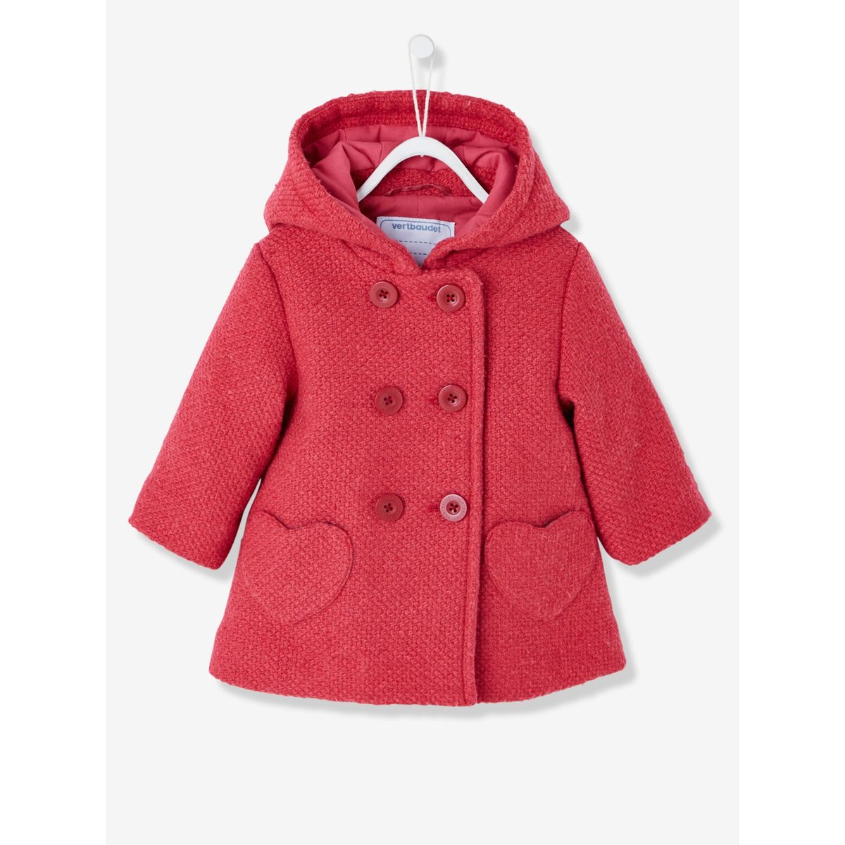 Manteau bébé fille drap de laine