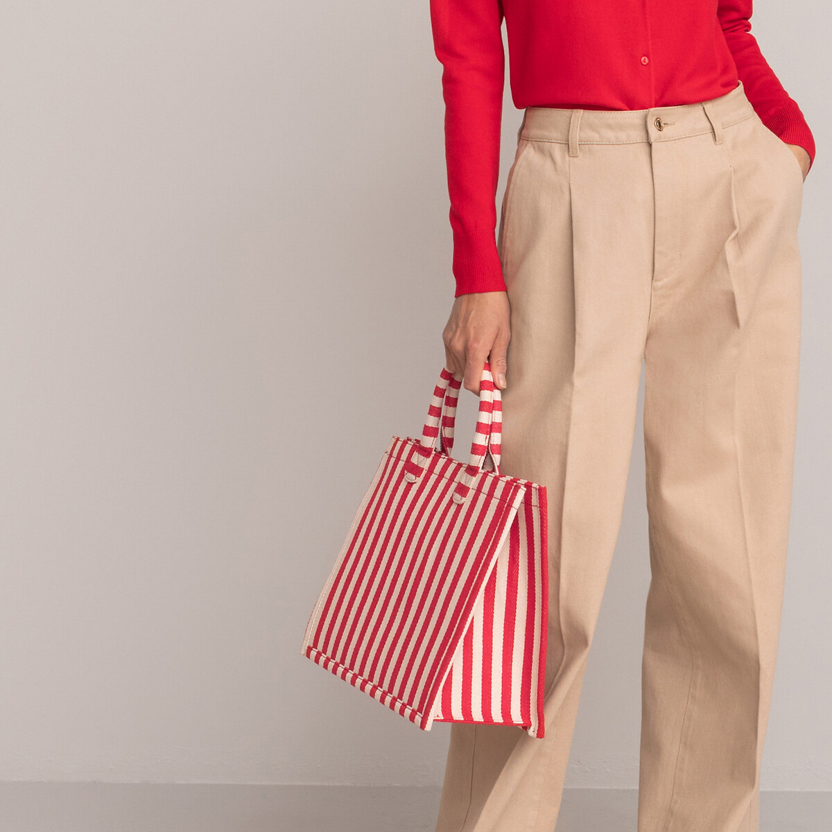 Сумка-шоппер в полоску единый размер красный сумка шоппер bs синий единый размер