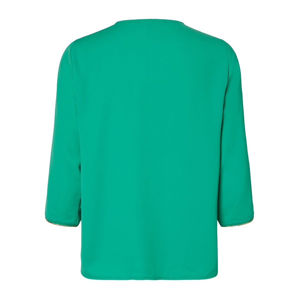 Блузка La Redoute Струящаяся с V-образным вырезом XS зеленый, размер XS - фото 2