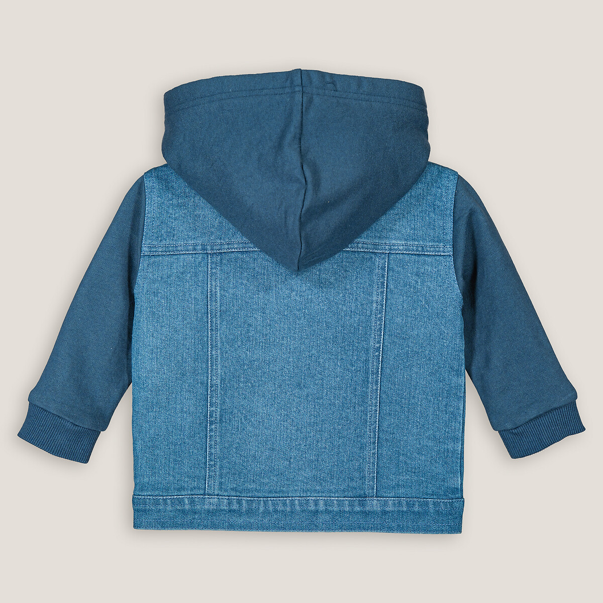 Куртка Из джинсовой ткани и мольтона с капюшоном 1 год - 74 см синий LaRedoute, размер 1 год - 74 см - фото 4