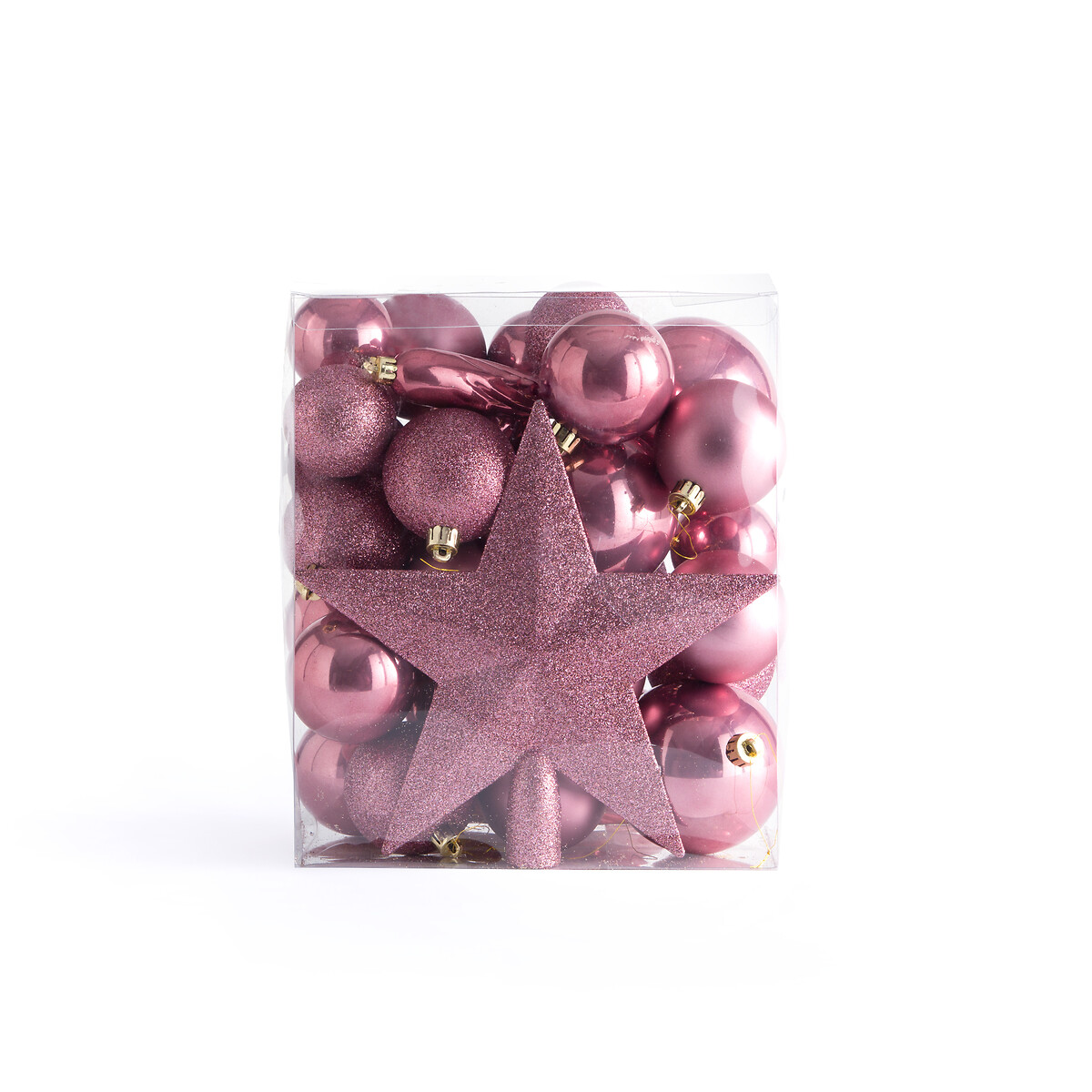 Набор Из 33 новогодних шаров Caspar единый размер розовый