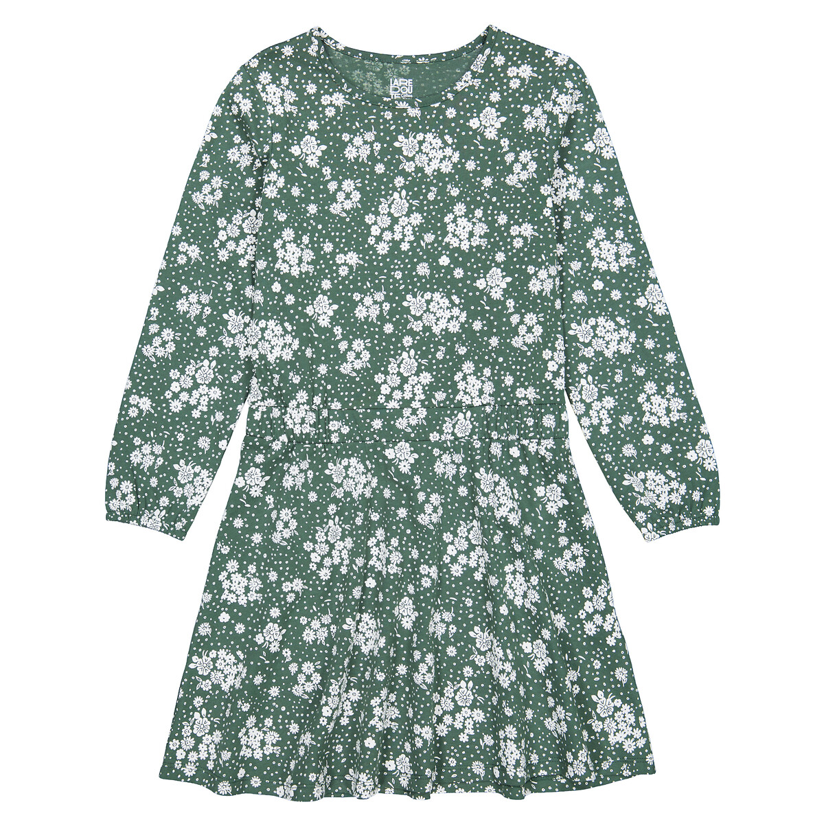 Платье С длинными рукавами цветочный принт 4 года - 102 см зеленый LaRedoute, размер 4 года - 102 см - фото 3