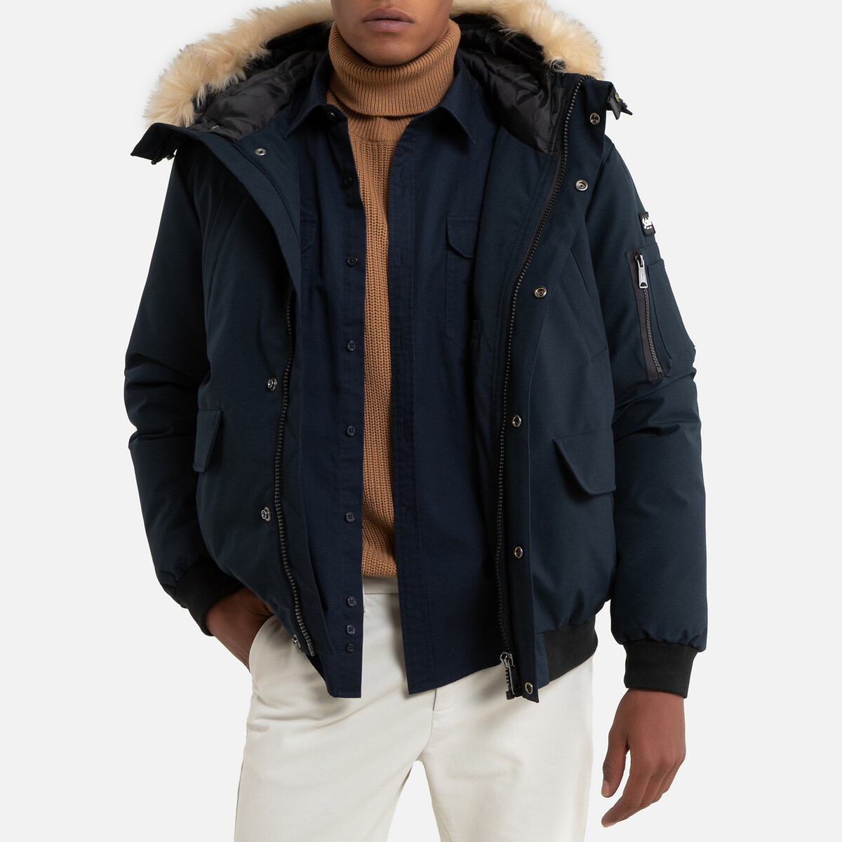 Куртка-бомбер Утепленная на молнии с капюшоном Keyburn XXL синий