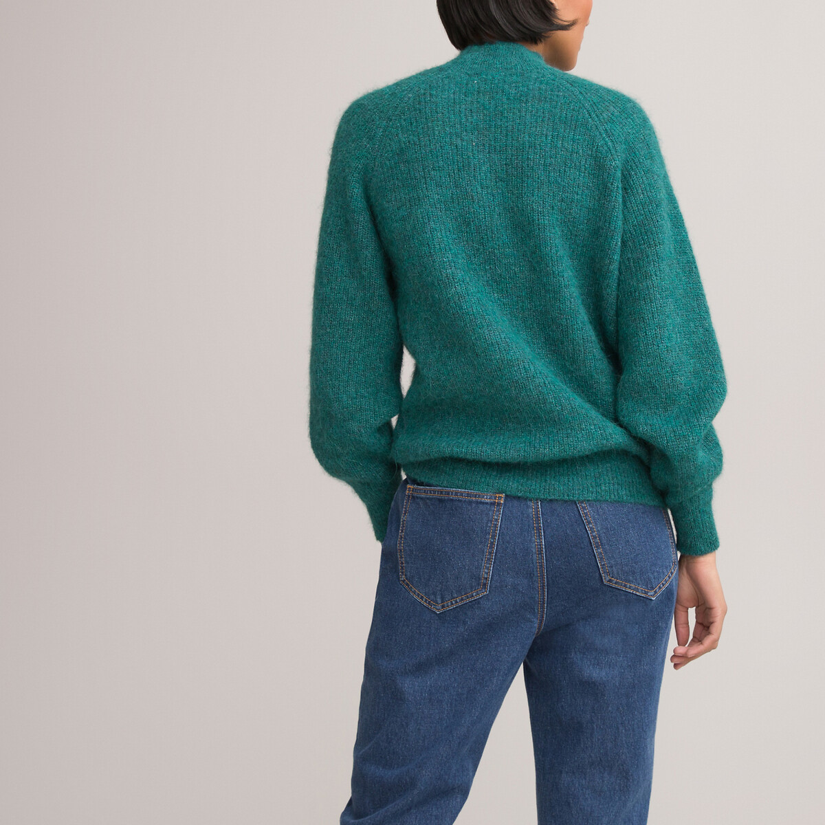 Пуловер LaRedoute С воротником-стойкой XXL зеленый, размер XXL - фото 4