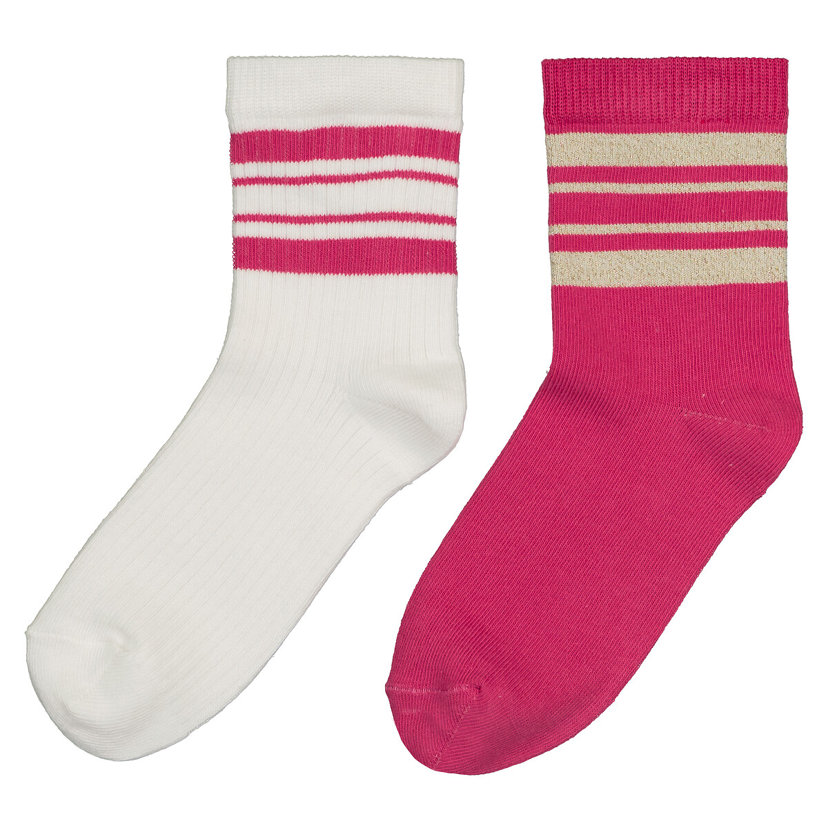 Комплект из двух пар носков Изготовленных во Франции 31/34 розовый