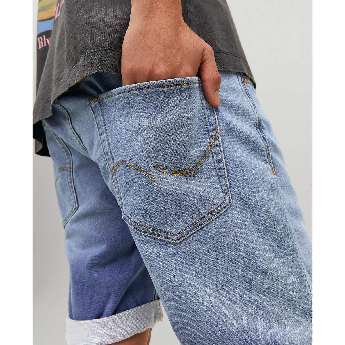 Шорты Из джинсовой ткани Rick M синий LaRedoute, размер M - фото 2