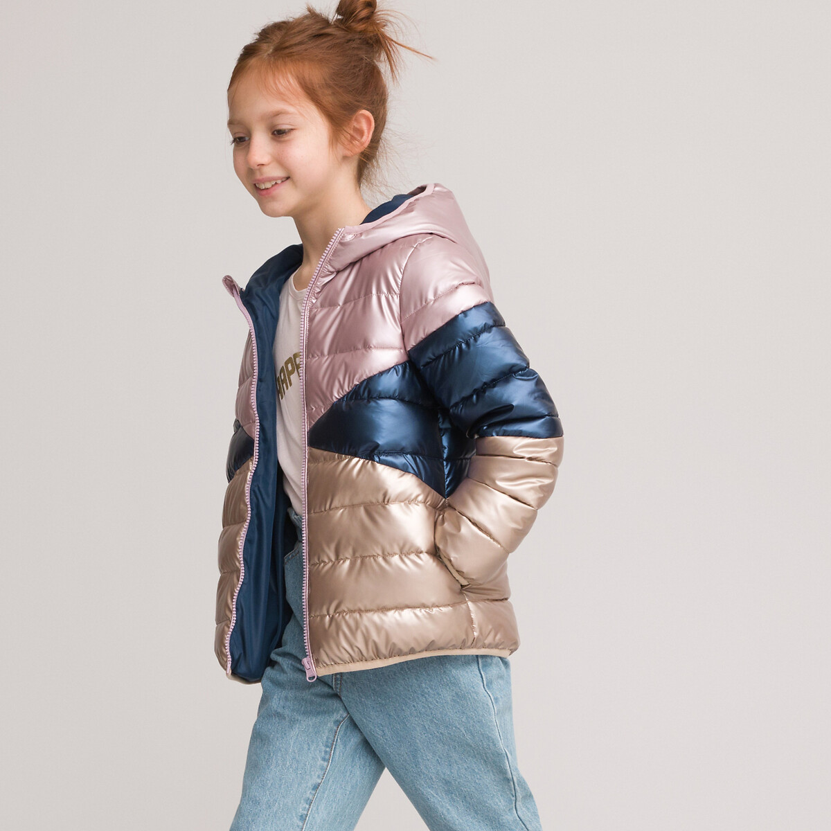 

Куртка LaRedoute, Розовый, Куртка Стеганая с капюшоном и принтом колорблок 3-14 лет 3 года - 94 см розовый