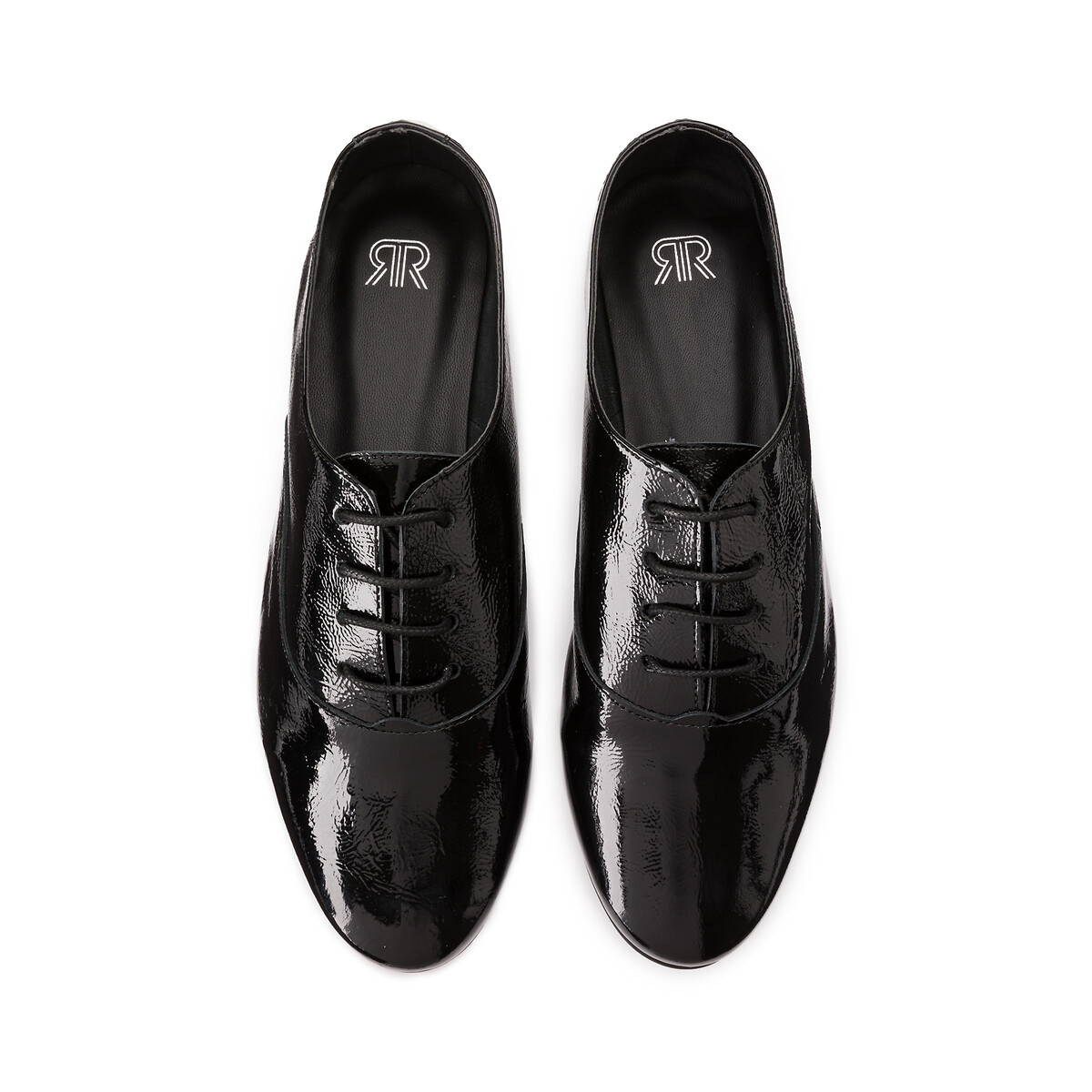 Ботинки-дерби LaRedoute Кожаные 38 черный, размер 38 - фото 3