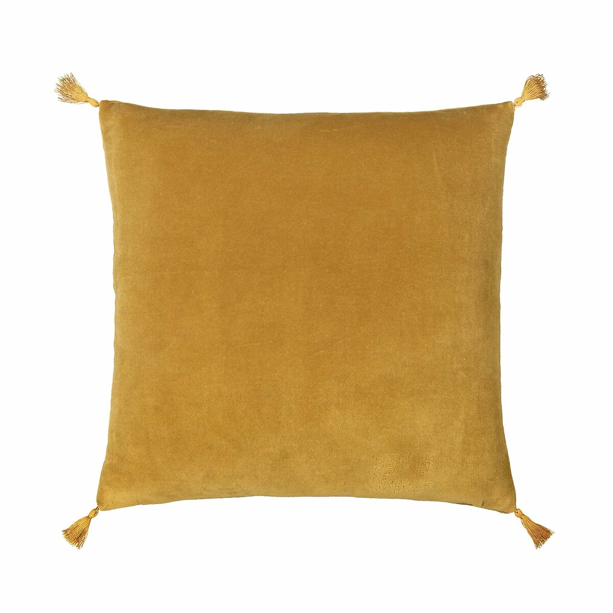 Чехол LaRedoute На подушку из велюра Paula 40 x 40 см желтый, размер 40 x 40 см - фото 1