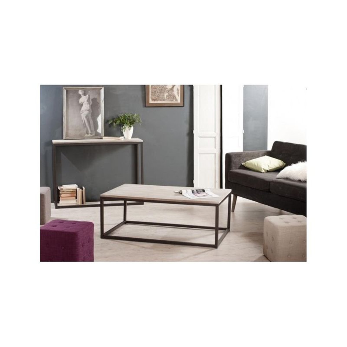Table basse moderne rectangulaire LALI