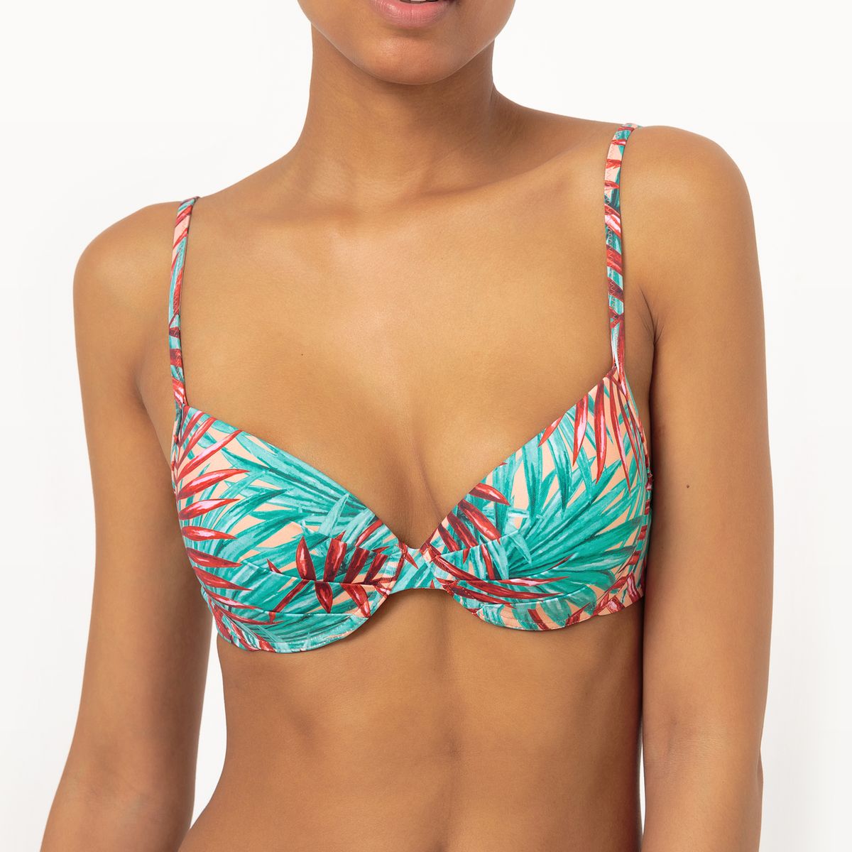 Haut de maillot de bain corbeille imprimé