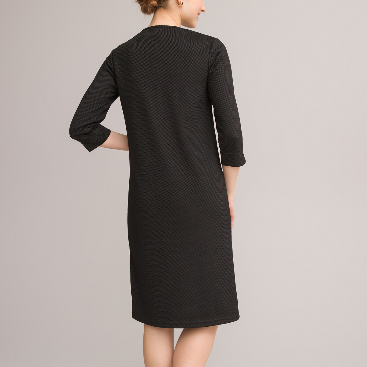 Платье ANNE WEYBURN Платье Прямое средней длины рукава 34 52 черный, размер 52 - фото 4