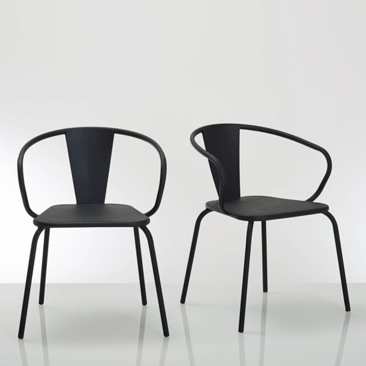 Кресла Садовые металлические Oblice комплект 2 шт единый размер черный