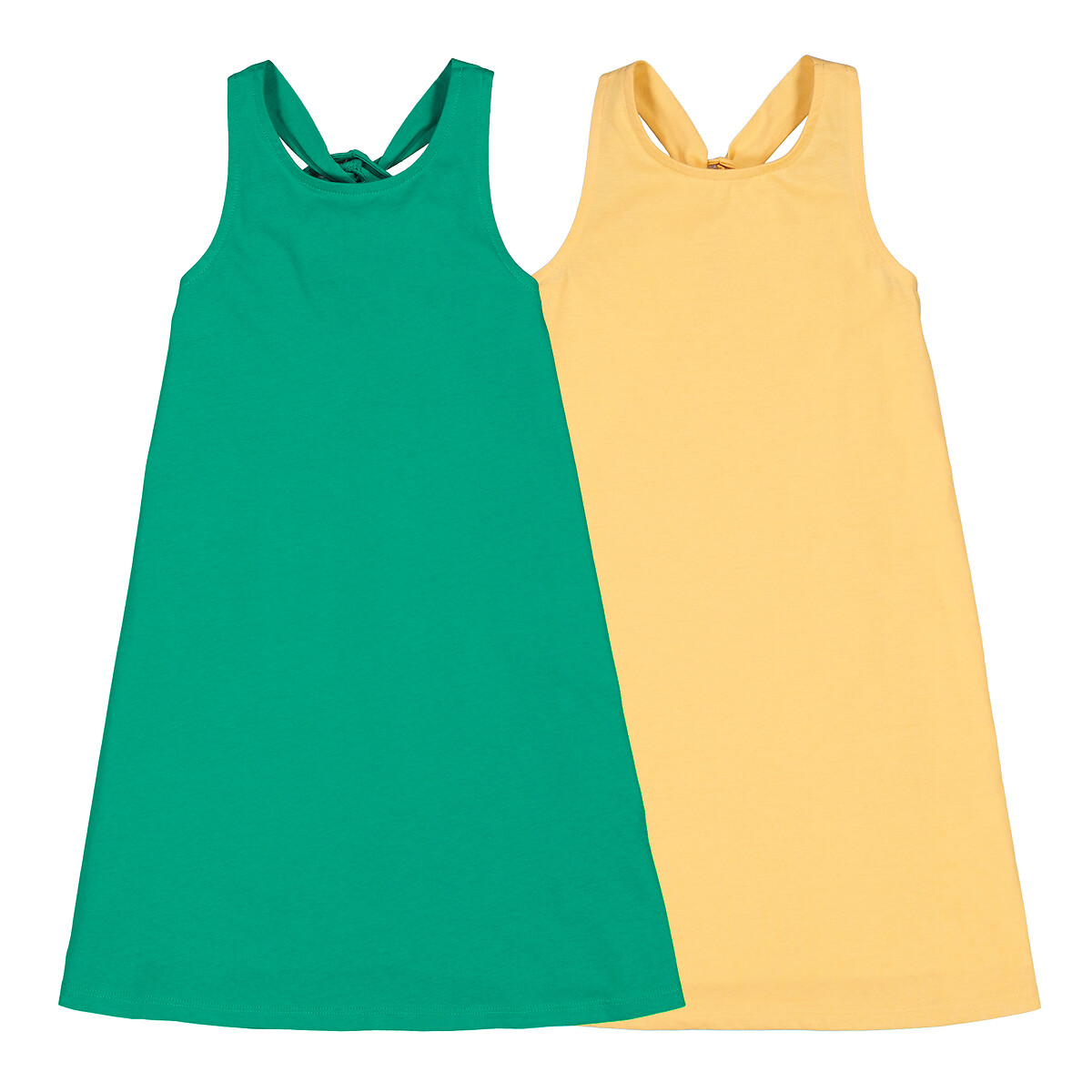 Комплект из двух платьев без рукавов  3 года - 94 см зеленый LaRedoute, размер 3 года - 94 см - фото 3