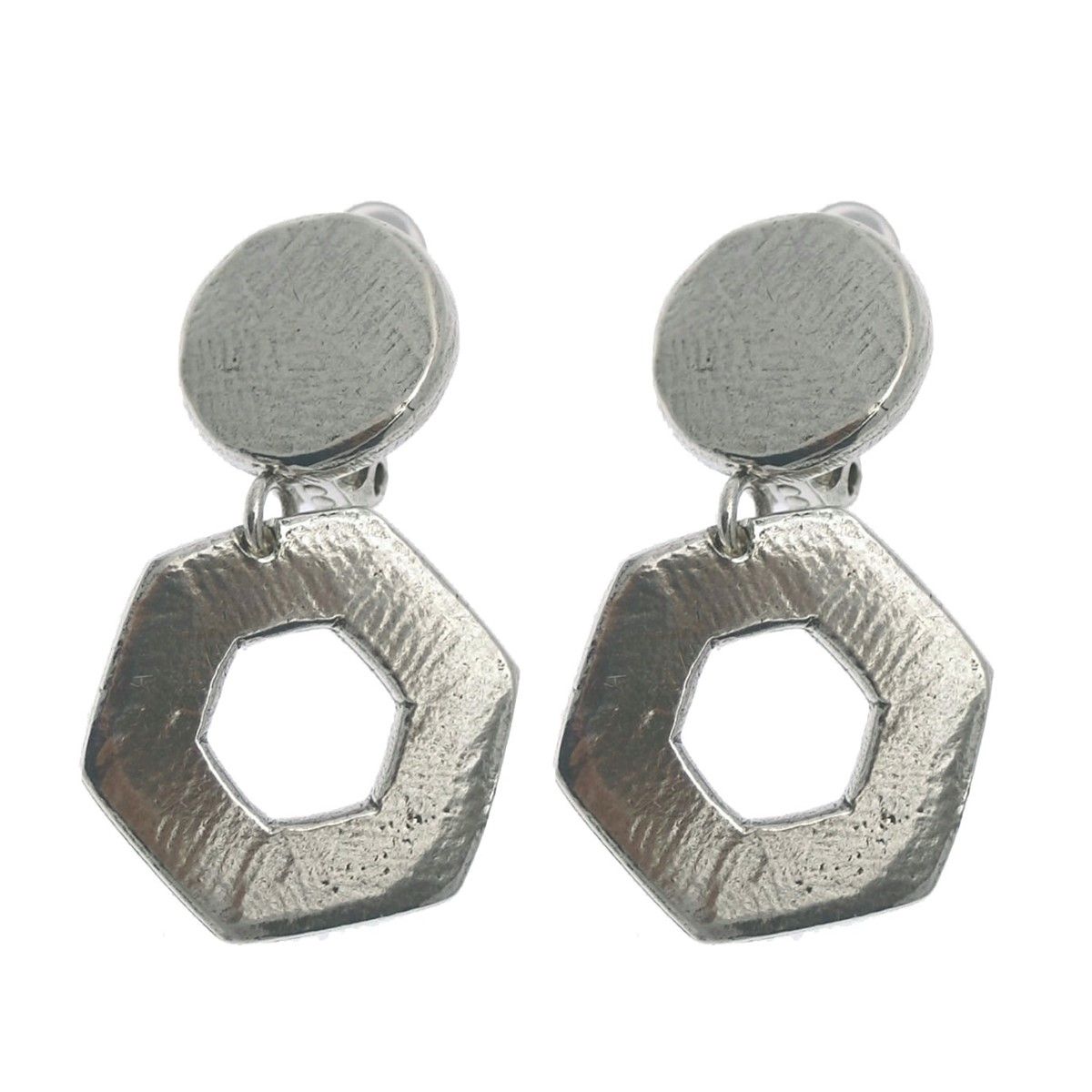 Clip pendant métal argenté collection COLMENA