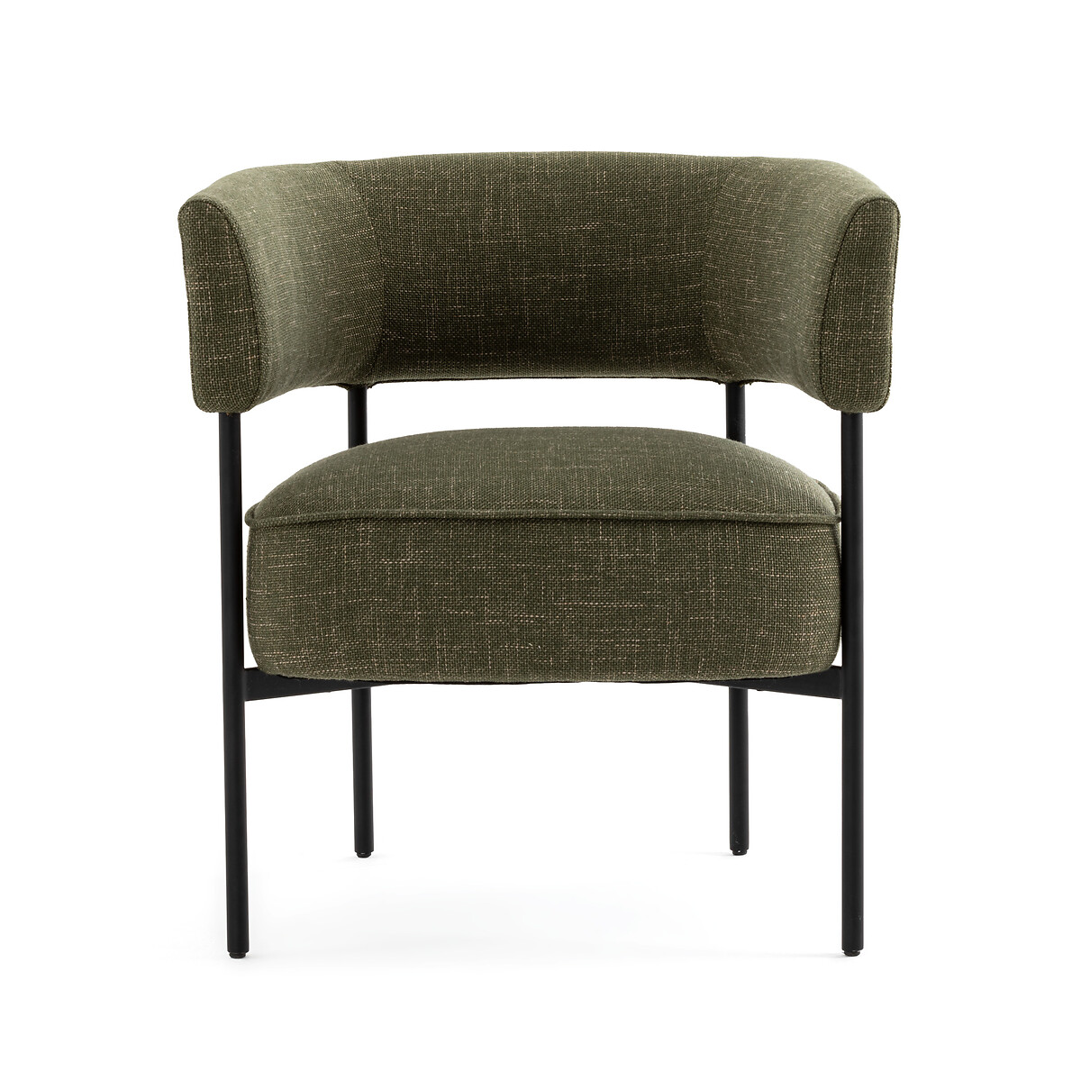 Кресло LaRedoute Из ткани меланж и металла Morton единый размер зеленый - фото 2