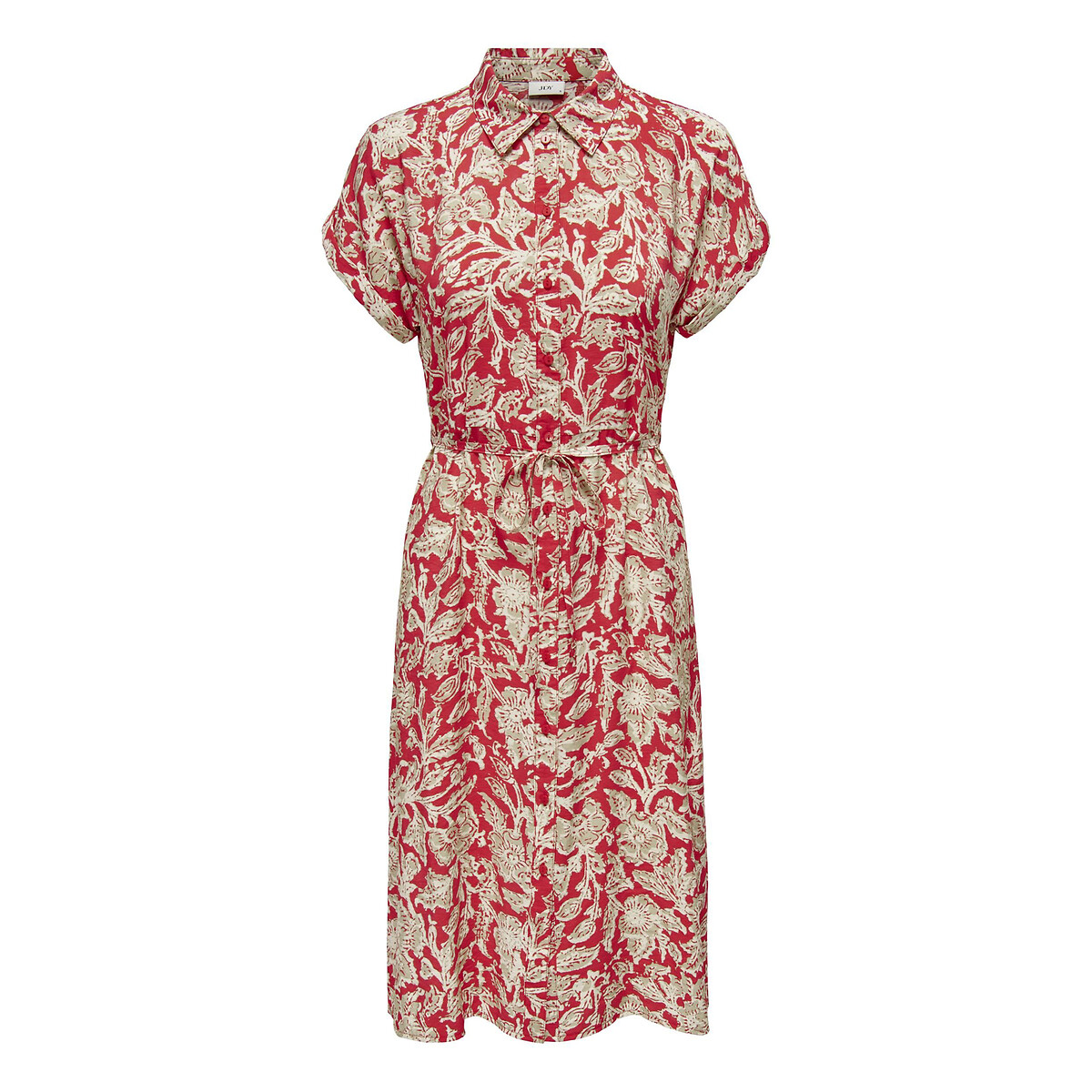 Платье-рубашка с принтом и короткими рукавами XS красный платье с короткими рукавами и принтом 0 xs бежевый