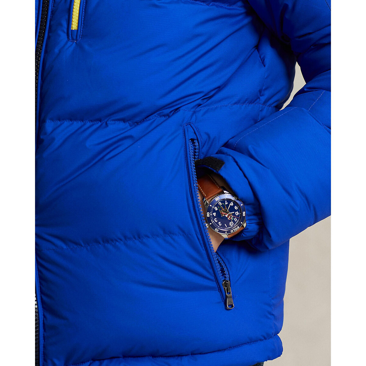 Куртка стеганая двухцветная со съемным капюшоном  S синий LaRedoute, размер S - фото 5