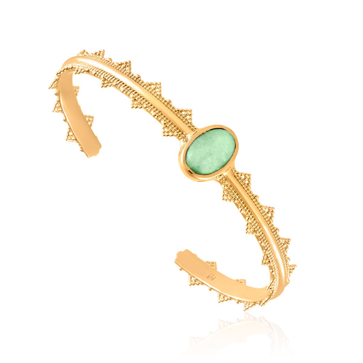 Jonc YUCATAN en Plaqué or et Aventurine