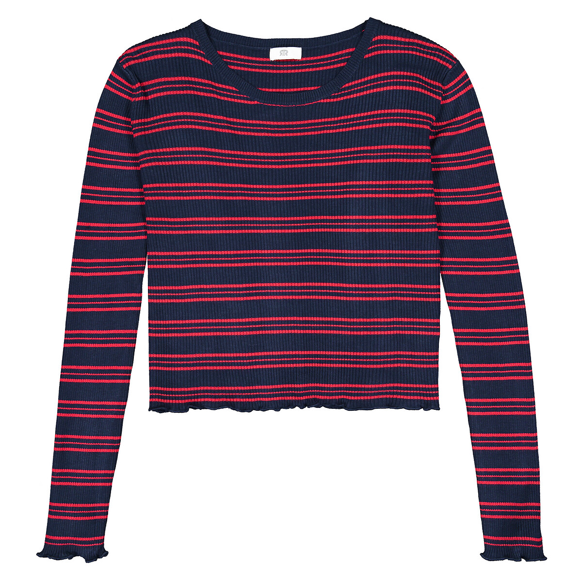 Пуловер LaRedoute С круглым вырезом в полоску в рубчик 10-18 лет 18 лет - 168 см другие, размер 18 лет - 168 см - фото 3