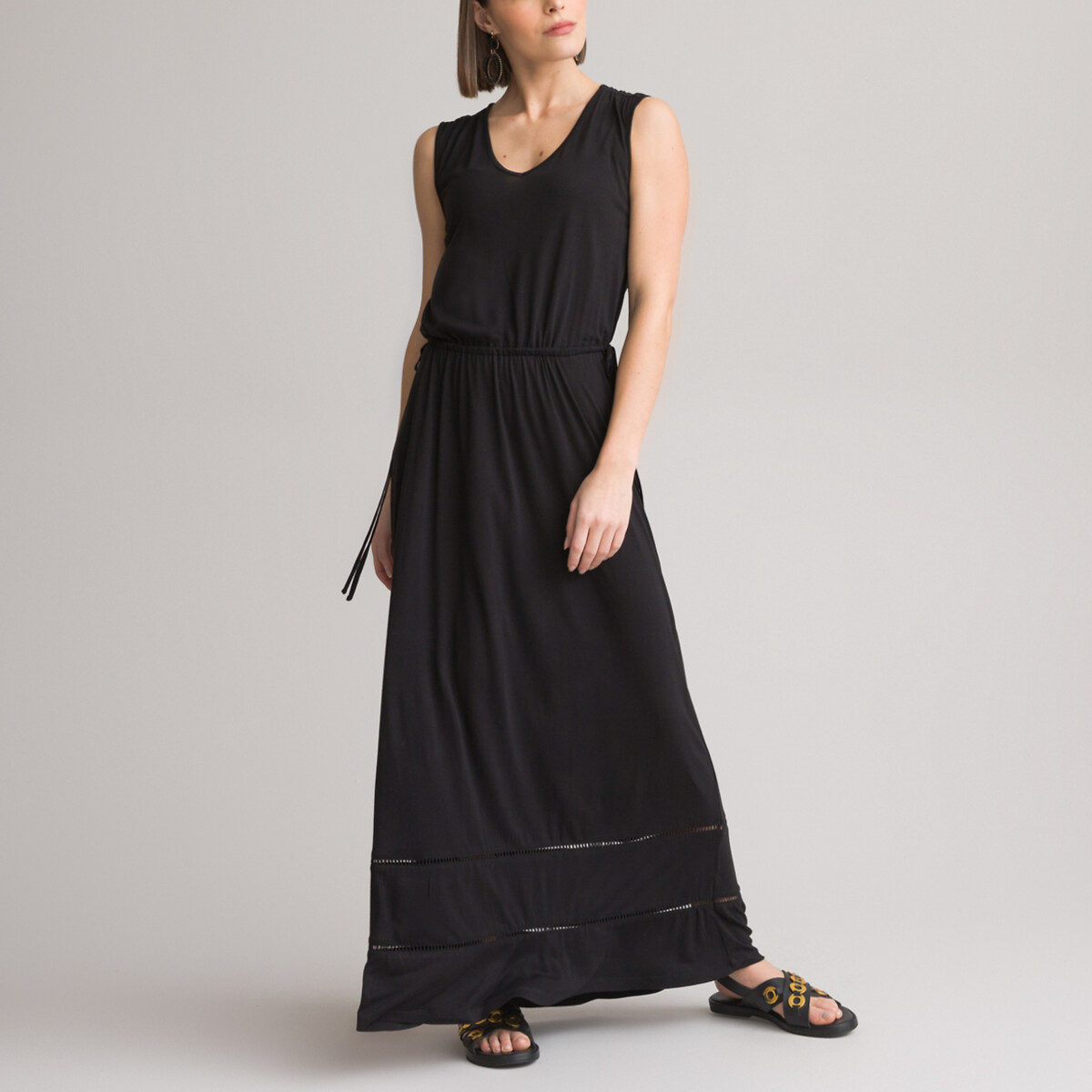 Платье Прямое длинное без рукавов 54 черный LaRedoute, размер 54 - фото 1