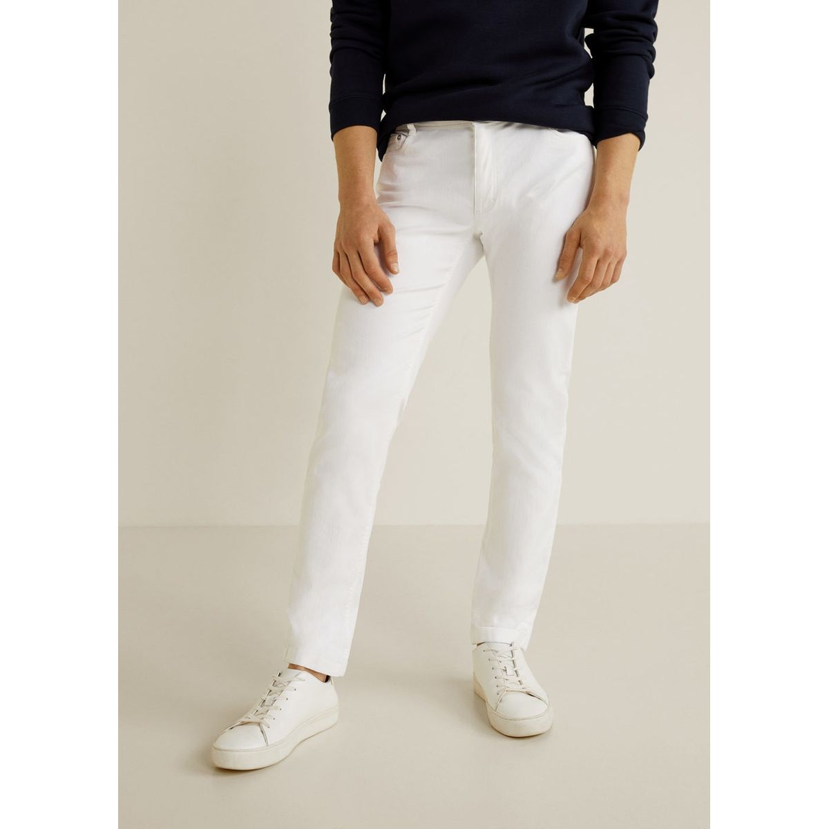 Jean Optic slim-fit blanc